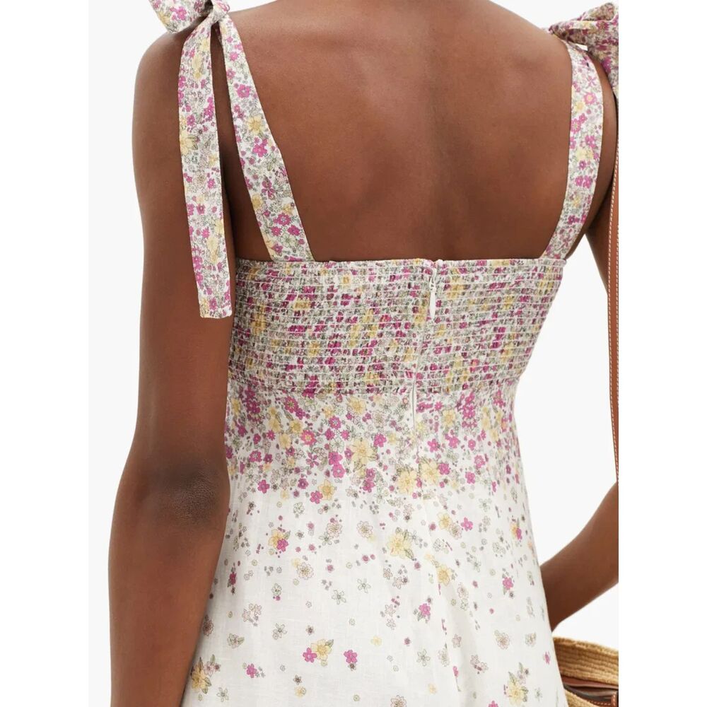 Zimmermann Carnaby Tie-Shoulder Midi Dress Zim 0 / US 4. white - Picture 6 of 15